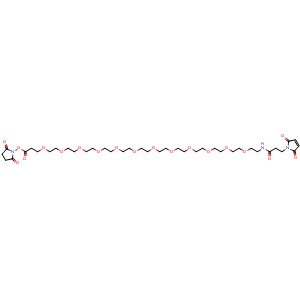 Chemical structure of Maleimide-PEG12-succinimidyl ester , CAS 2101722-60-3, AChemBlock Y225380