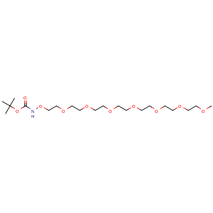 Chemical structure of t-Boc-Aminooxy-PEG7-methane , CAS 2055041-27-3, AChemBlock Y225388