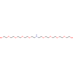 Chemical structure of NH-bis(PEG4-OH) , CAS 63721-06-2, AChemBlock Y225390