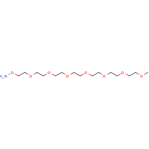 Chemical structure of Aminooxy-PEG7-methane , CAS 1370698-27-3, AChemBlock Y225396