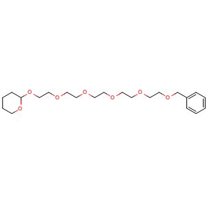 Chemical structure of Benzyl-PEG6-THP , AChemBlock Y225430