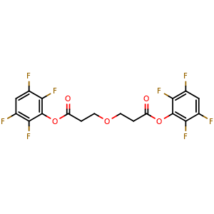 Chemical structure of TFP-PEG3-TFP , CAS 1446282-34-3, AChemBlock Y225445