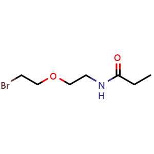 Chemical structure of n-[2-(2-bromoethoxy)ethyl]propanamide , AChemBlock Y225456