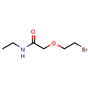 Chemical structure of 2-(2-bromoethoxy)-N-ethylacetamide , AChemBlock Y225458