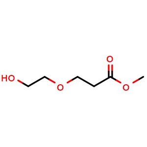 Chemical structure of methyl 3-(2-hydroxyethoxy)propanoate , CAS 93673-82-6, AChemBlock Y225465