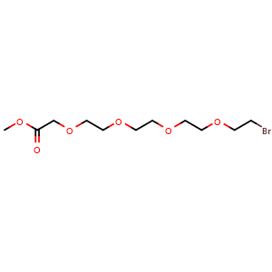 Chemical structure of methyl 14-bromo-3,6,9,12-tetraoxatetradecan-1-oate , AChemBlock Y225487