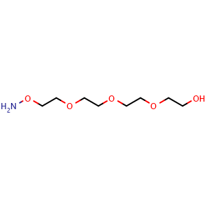 Chemical structure of Aminooxy-PEG4-alcohol , CAS 106492-60-8, AChemBlock Y225524