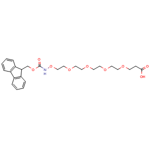 Chemical structure of Fmoc-aminooxy-PEG4-acid , CAS 1895922-70-9, AChemBlock Y225531
