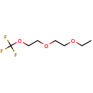 Chemical structure of 1-Ethoxy-2-(2-(trifluoromethoxy)ethoxy)ethane , CAS 329710-74-9, AChemBlock Y225534