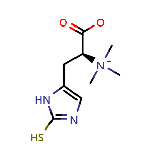 Chemical structure of Ergothioneine , CAS 497-30-3, AChemBlock Y225560