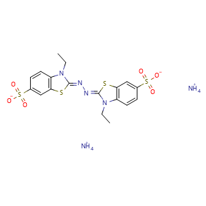 Chemical structure of ABTS diammonium salt , CAS 30931-67-0, AChemBlock Y225561