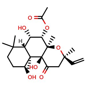 Chemical structure of (-)-Forskolin , CAS 66575-29-9, AChemBlock Y225567