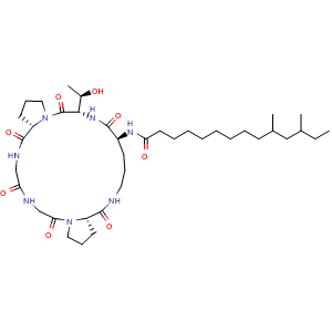Chemical structure of Pneumocandin B0 , CAS 135575-42-7, AChemBlock Y225568