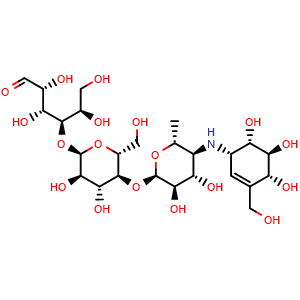 Chemical structure of Acarbosehydrate , CAS 56180-94-0, AChemBlock Y225572
