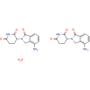 Chemical structure of Lenalidomide hemihydrate , CAS 847871-99-2, AChemBlock Y225605
