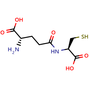 Chemical structure of Gamma-glutamylcysteine , CAS 636-58-8, AChemBlock Y225636