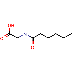 Chemical structure of Hexanoylglycine , CAS 24003-67-6, AChemBlock Y225637