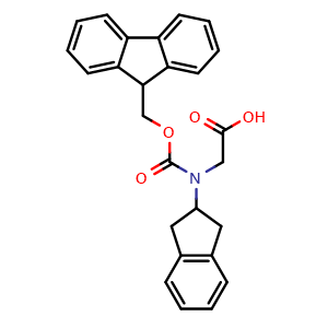 Chemical structure of Fmoc-D-beta-indanylglycine , CAS 205526-40-5, AChemBlock Y225683