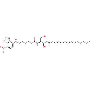 Chemical structure of C6 NBD Ceramide , CAS 94885-02-6, AChemBlock Y225686