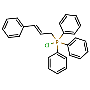 Chemical structure of Chloro(cinnamyl)triphenyl-l5-phosphane , CAS 69052-20-6, AChemBlock Y225697