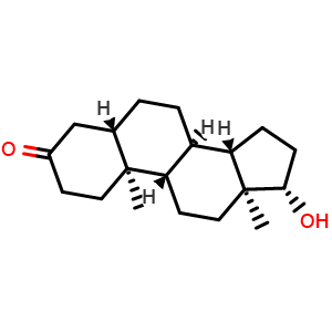 Chemical structure of Stanolone , CAS 521-18-6, AChemBlock Y225701