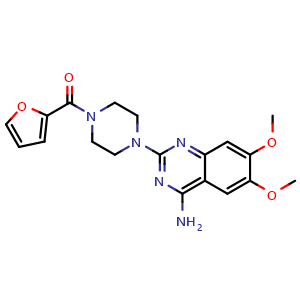 Chemical structure of Prazosin , CAS 19216-56-9, AChemBlock Y225710