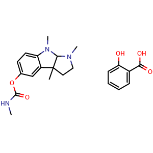 Chemical structure of Physostigmine Salicylate , CAS 57-64-7, AChemBlock Y225731