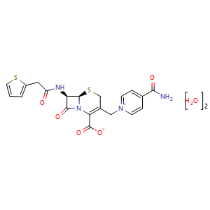 Chemical structure of Cefalonium Dihydrate , CAS 1385046-35-4, AChemBlock Y225733
