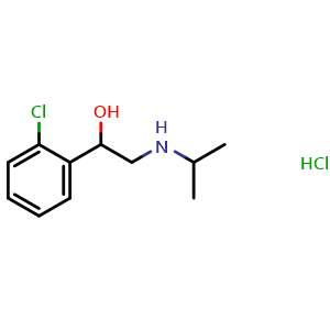 Chemical structure of Clorprenaline hydrochloride , CAS 6933-90-0, AChemBlock Y225748