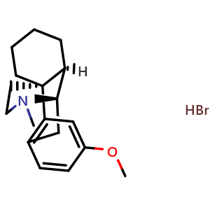 Chemical structure of Dextromethorphan , CAS 125-71-3, AChemBlock Y225754