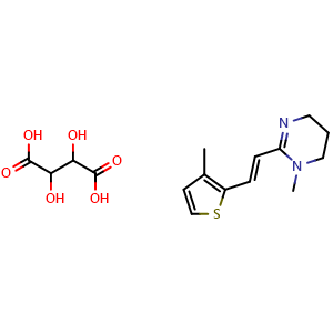 Chemical structure of Morantel tartrate , CAS 26155-31-7, AChemBlock Y225765