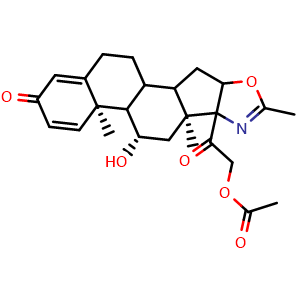Chemical structure of Deflazacort , CAS 14484-47-0, AChemBlock Y225776