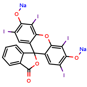 Chemical structure of Erythrosin B , CAS 16423-68-0, AChemBlock Y225780