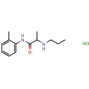 Chemical structure of Prilocaine hydrochloride , CAS 1786-81-8, AChemBlock Y225795