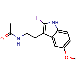 Chemical structure of 2-Iodomelatonin , CAS 93515-00-5, AChemBlock Y225825