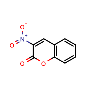 Chemical structure of 3-Nitrocoumarin , CAS 28448-04-6, AChemBlock Y225833