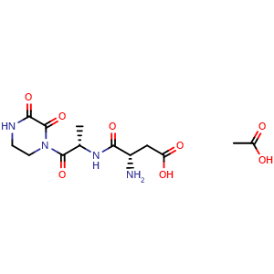 Chemical structure of Aspartyl-alanyl-diketopiperazine acetate , AChemBlock Y225881