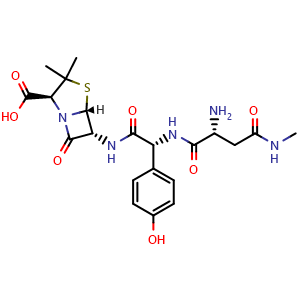 Chemical structure of Aspoxicillin , CAS 63358-49-6, AChemBlock Y225883