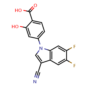 Chemical structure of Xanthine oxidase-IN-1 , CAS 1071970-13-2, AChemBlock Y225906