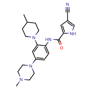 Chemical structure of c-Fms-IN-3 , CAS 885704-21-2, AChemBlock Y225929