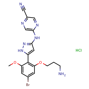 Chemical structure of CHK1-IN-4 hydrochloride , AChemBlock Y225982