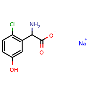 Chemical structure of CHPG sodium salt , CAS 1303993-73-8, AChemBlock Y225986