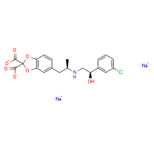 Chemical structure of CL 316243 , CAS 138908-40-4, AChemBlock Y225993