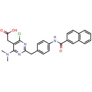 Chemical structure of CRTh2 antagonist 2 , CAS 780763-95-3, AChemBlock Y226019