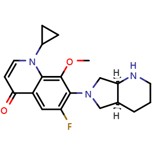 Chemical structure of Decarboxy Moxifloxacin , CAS 1322062-57-6, AChemBlock Y226045