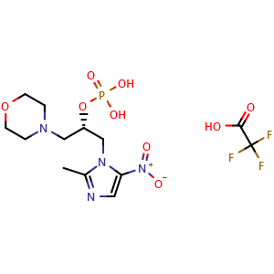 Chemical structure of Levorotation nimorazole phosphate ester TFA , AChemBlock Y226052