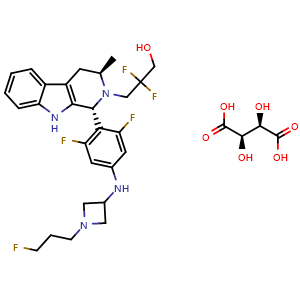 Chemical structure of Giredestrant tartrate , CAS 2407529-33-1, AChemBlock Y226124