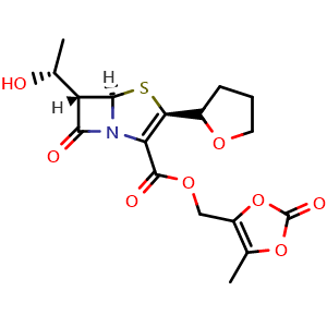 Chemical structure of Faropenem daloxate , CAS 141702-36-5, AChemBlock Y226127