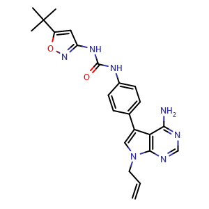 Chemical structure of FLT3-IN-4 , CAS 2304799-09-3, AChemBlock Y226129
