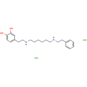 Chemical structure of Dopexamine hydrochloride , CAS 86484-91-5, AChemBlock Y226134